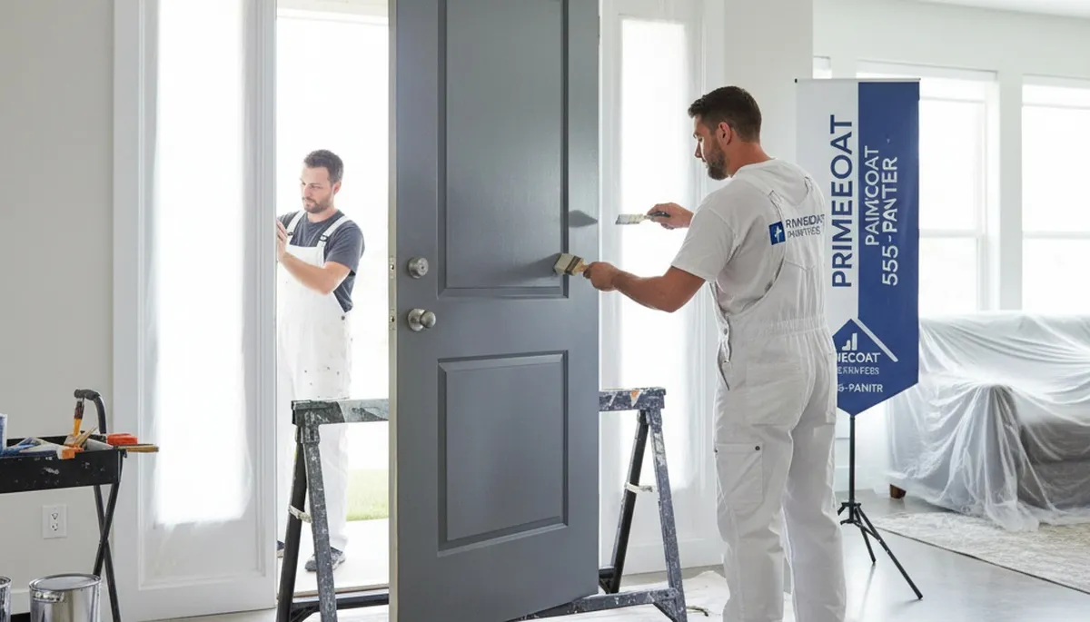 Professional door painting service in Los Angeles, CA with durable exterior finish