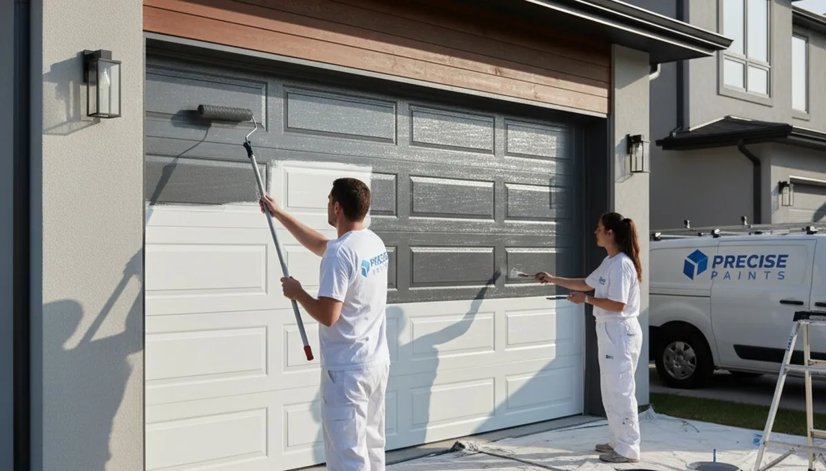 Professional garage door painting in Los Angeles, CA enhancing curb appeal with durable finishes