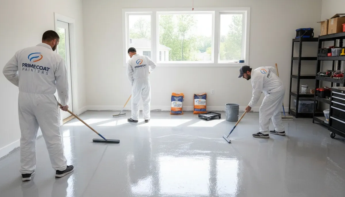Professional garage floor epoxy coating in Los Angeles, CA by local house-painting experts